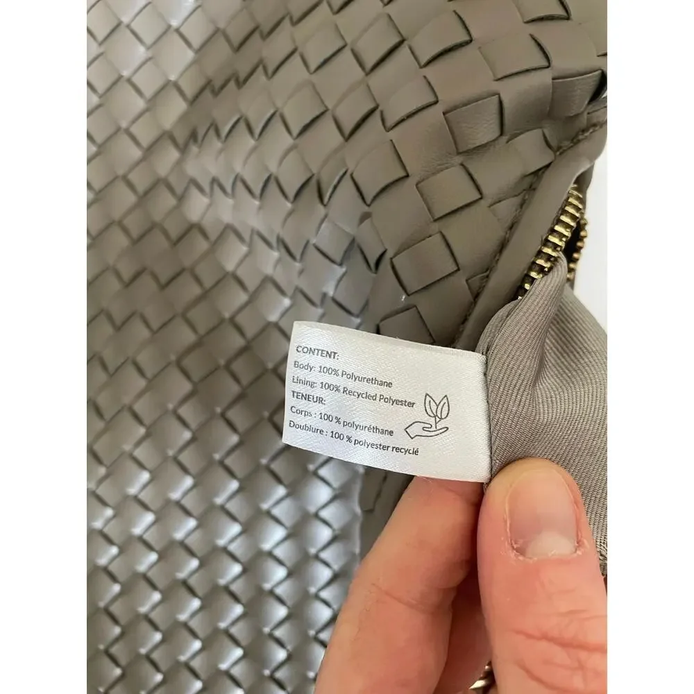 Melie Bianco Woven Hobo Bag in Gray